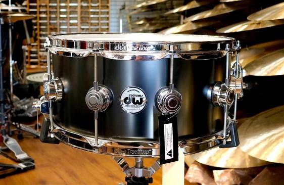 DW Collectors Series 6.5x14 Snare Drum Satin Black over Brass