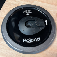 USED Roland CY-15R-MG Crash-Ride Cymbal Pad, Metallic Grey Finish