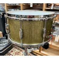 USED 14x7” Slingerland Radio King Snare Drum - Lime Sparkle