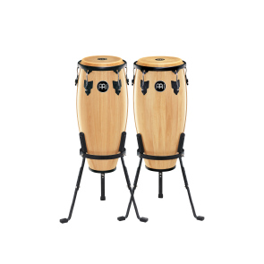 Meinl Headliner Wood Congas 10" & 11" Set, Includes Basket Stands Natural  