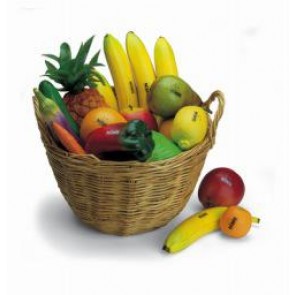 Meinl NINO Botany Assortment of 36 Pieces Fruit & Vegetables with Baskets