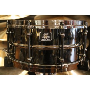 Ludwig 6.5X14 Universal Brass Snare Drum with Black Die Cast Hoops LU6514