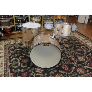 Used 1965 Ludwig 3pc, 13,16,22, Champagne Sparkle, Chrome over Brass Hoops