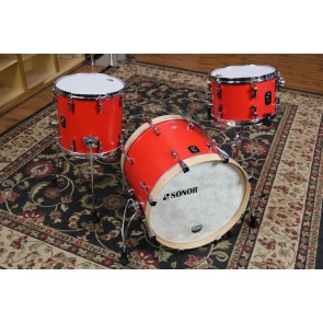 Sonor SQ1 Birch Drumset 12X8,14X13,20X16 in Hot Rod Red Finish SQ1-320-NM-HRR