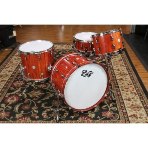 Doc Sweeney Drums Padauk Stave Shell Drum Kit, 14x22, 9x13 tom, 14x16 Floor, Matching 6x14 Snare Drum