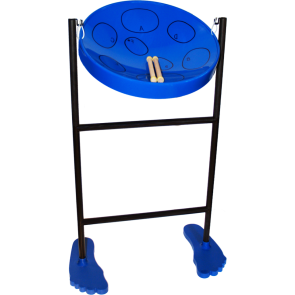 Jumbie Jam Steel Drum  Kit withTube Floor Stand w/ Fun Feet - Blue Pan