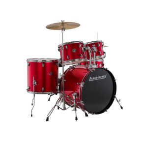 Ludwig Accent Fuse Drum Kit with Hardware and Cymbals Red Foil