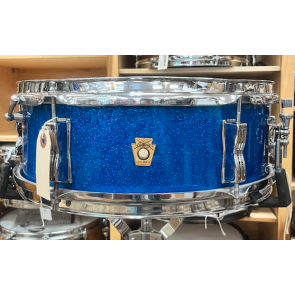 USED Ludwig Pioneer 6-Lug Snare Drum Blue Sparkle