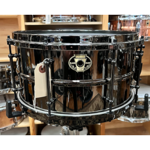 USED Ludwig 13x7" Black Magic Snare Drum with Die Cast Hoops