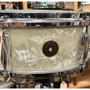 USED 1960's Round Badge Gretsch Dixeland Snare 14 X 5.5