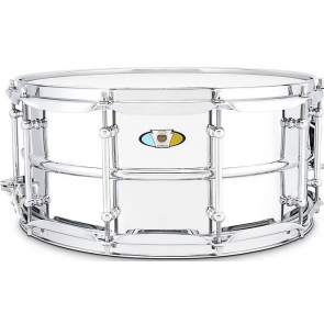 Ludwig 6.5x14 Supralite Steel Snare w/Chrome 2.3mm Hoops & Tube Lugs