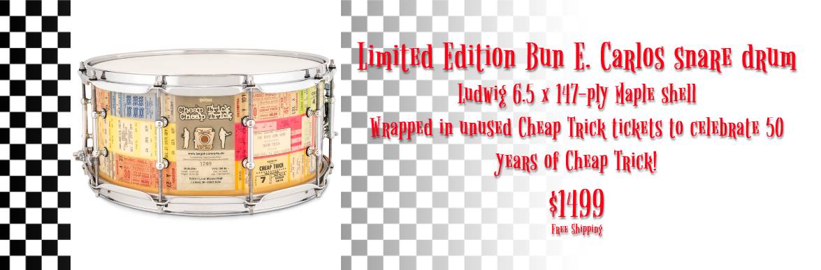 Ludwig 6.5x14" Classic Maple Limited-Edition Bun E. Carlos Signature Snare Drum